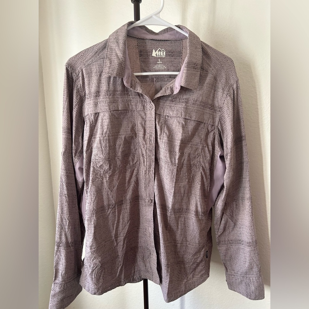 REI Women's Lavender Lightweight Long Sleeve Shirt